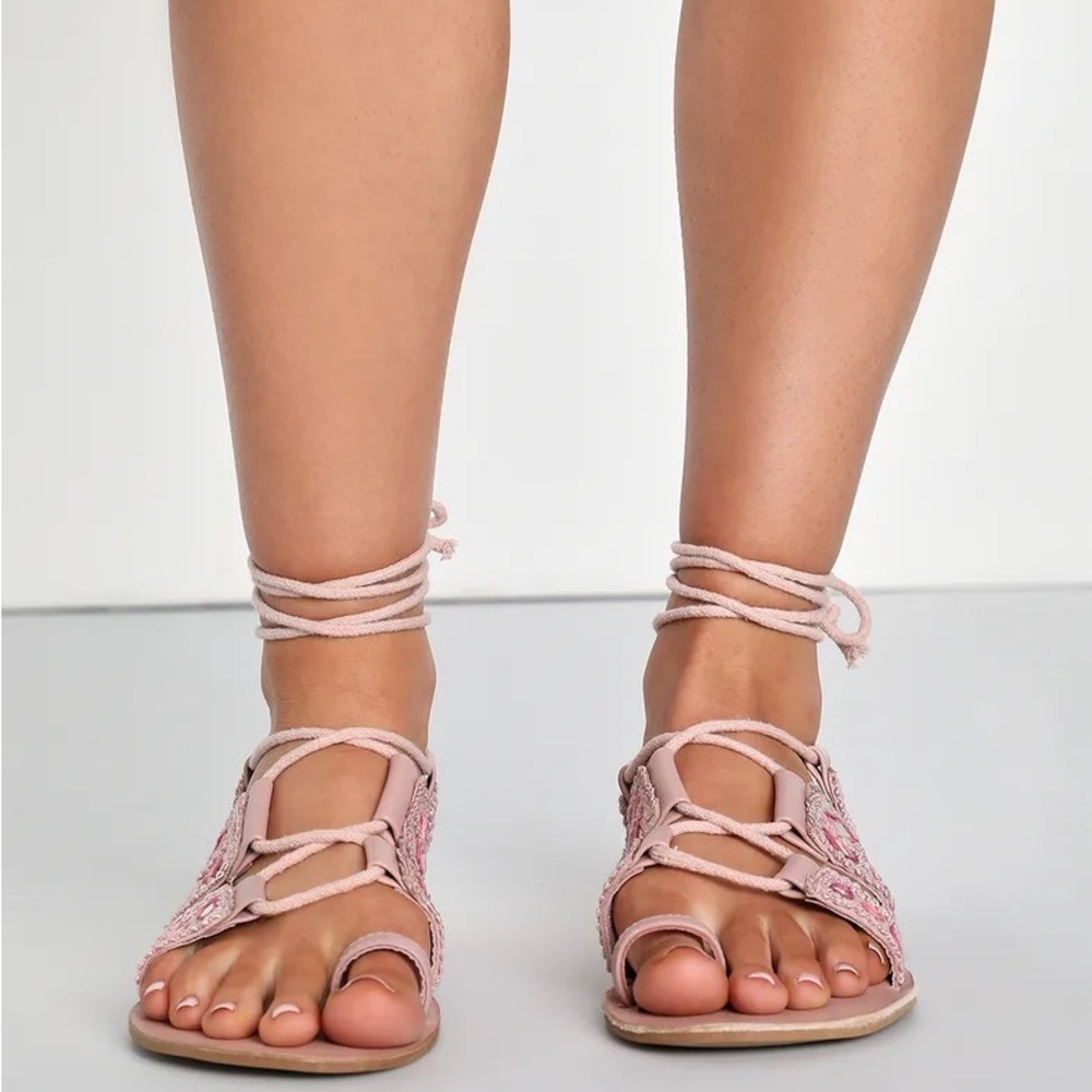 FREE PEOPLE Leather Sandals - Picture 2 of 12